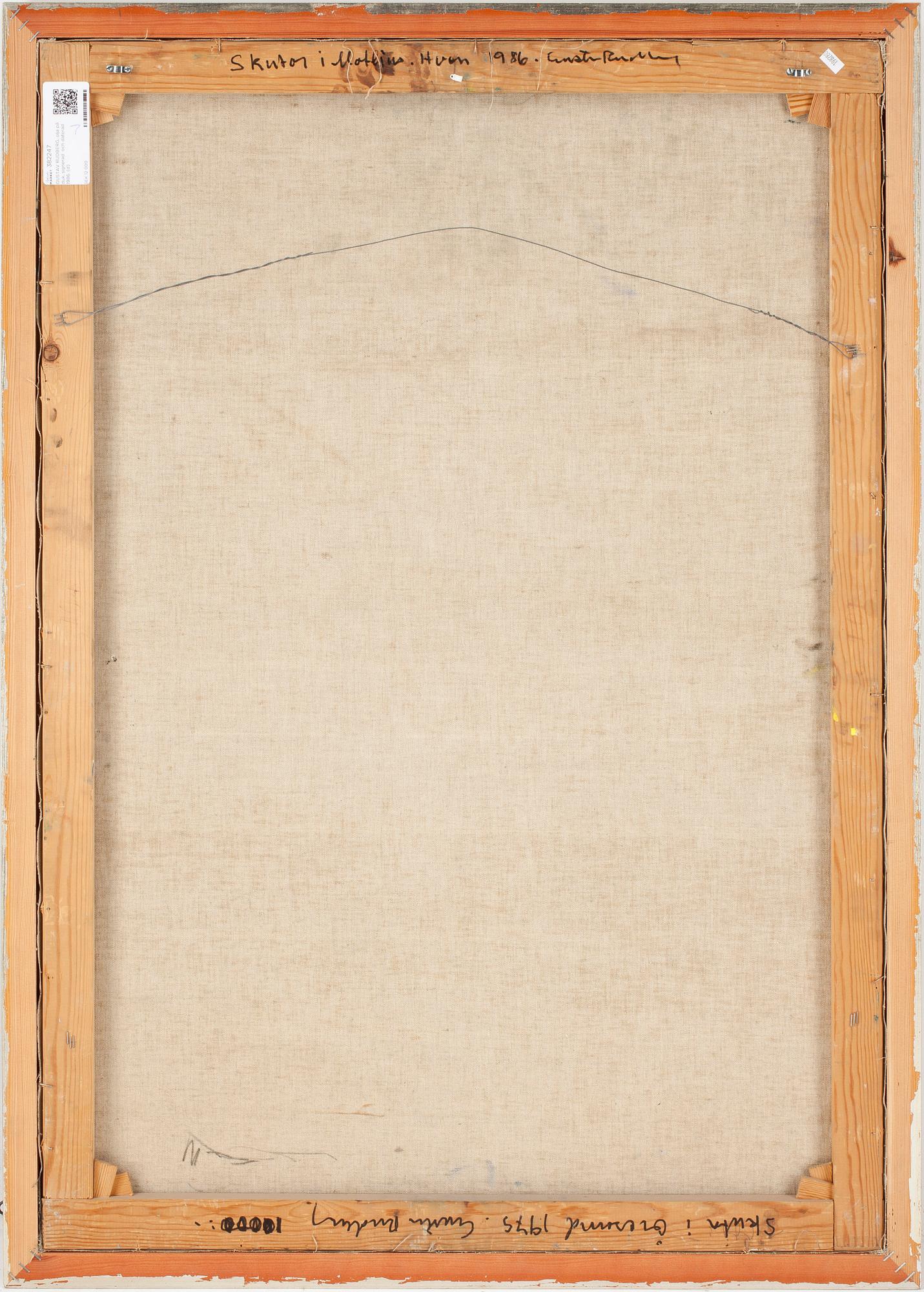 GUSTAV RUDBERG, olja på duk, signerad  och daterad 1986.