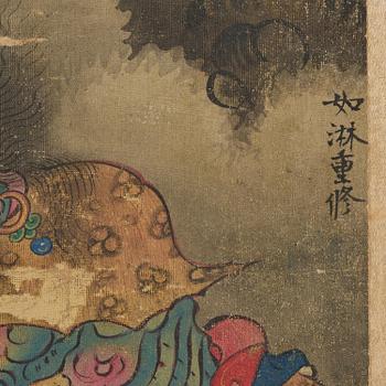 A large painting by anonymous artist, Qing dynasty, 18th/19th century.