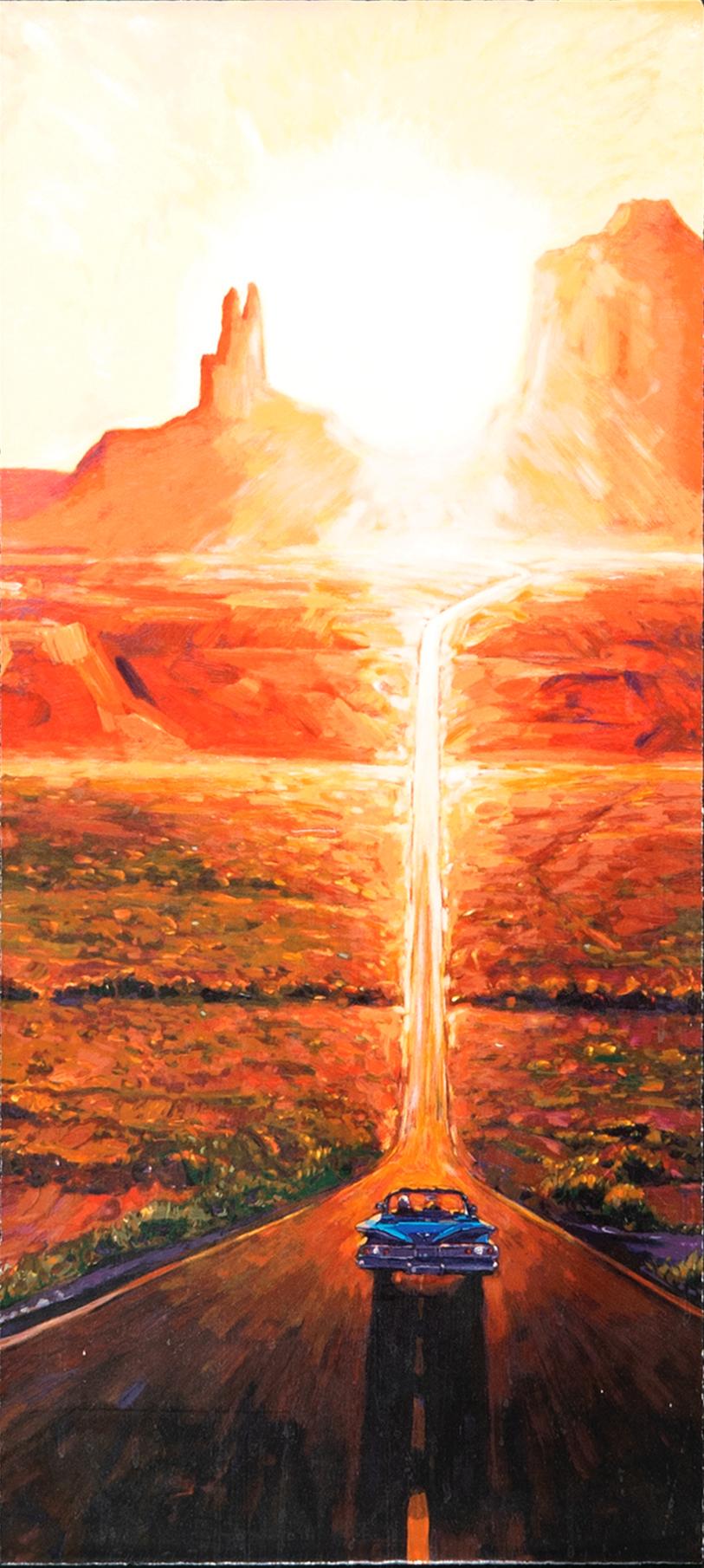 Bob Dylan, "Sunset in Monument Valley" 2022 triptyk.