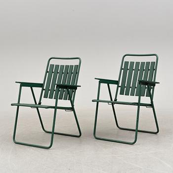 A pair of garden chairs by Bröderna Nilsson, Åsljunga, 1960s.