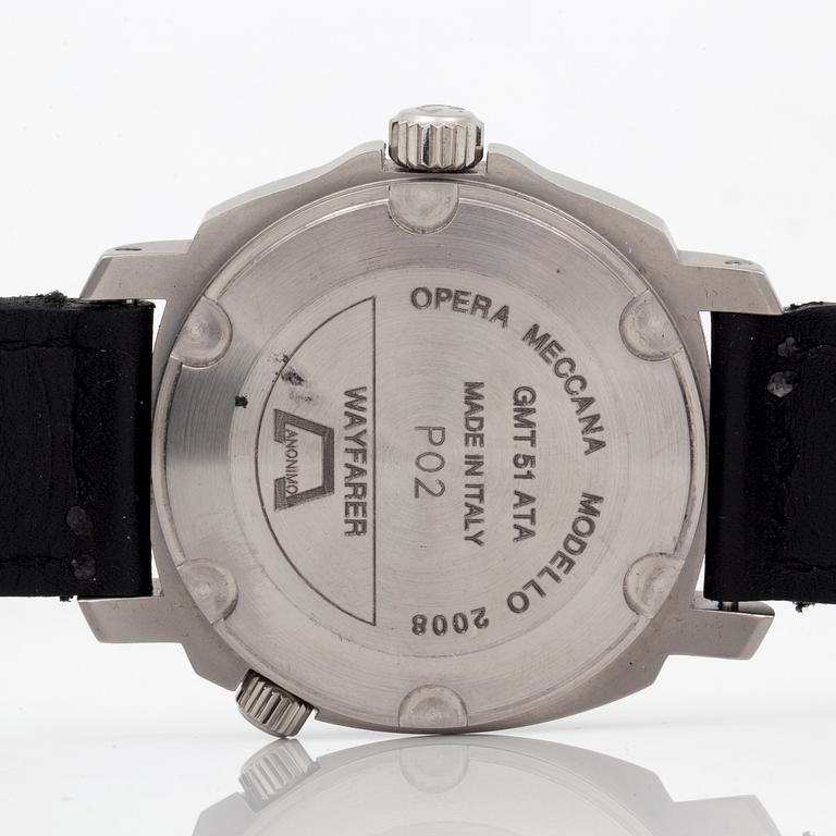 ANONIMO, Opera Meccana, Wayfarer GMT 51 ATA, wristwatch, 42,5 mm.