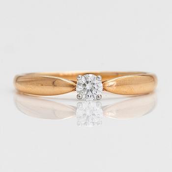 Tiffany & Co, sormus, platinaa ja 18K ruusukultaa, briljanttihiottu timantti n. 0.17 ct.