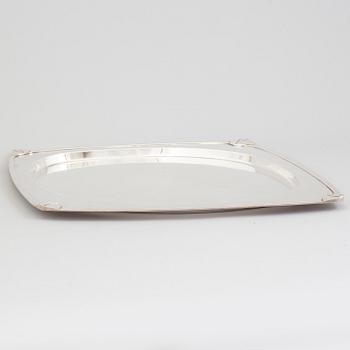 A sterling silver tray from Konstfack, Stockholm, 1987.