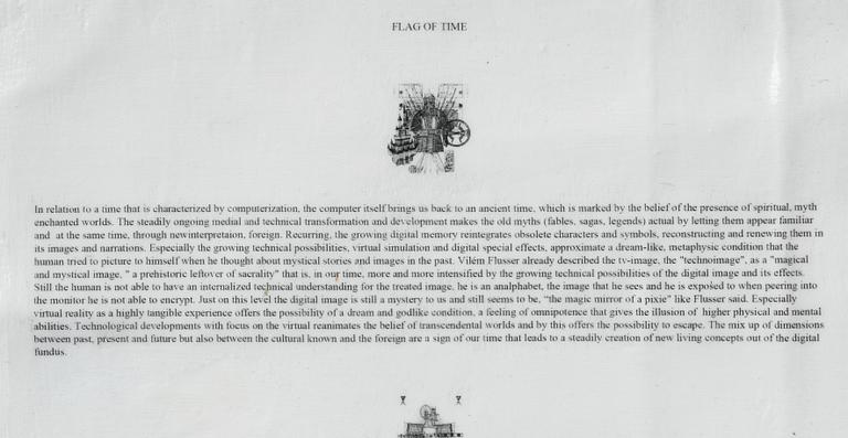 Veit Laurent Kurz, "Untitled #4 (Flag of Time Text Painting)".