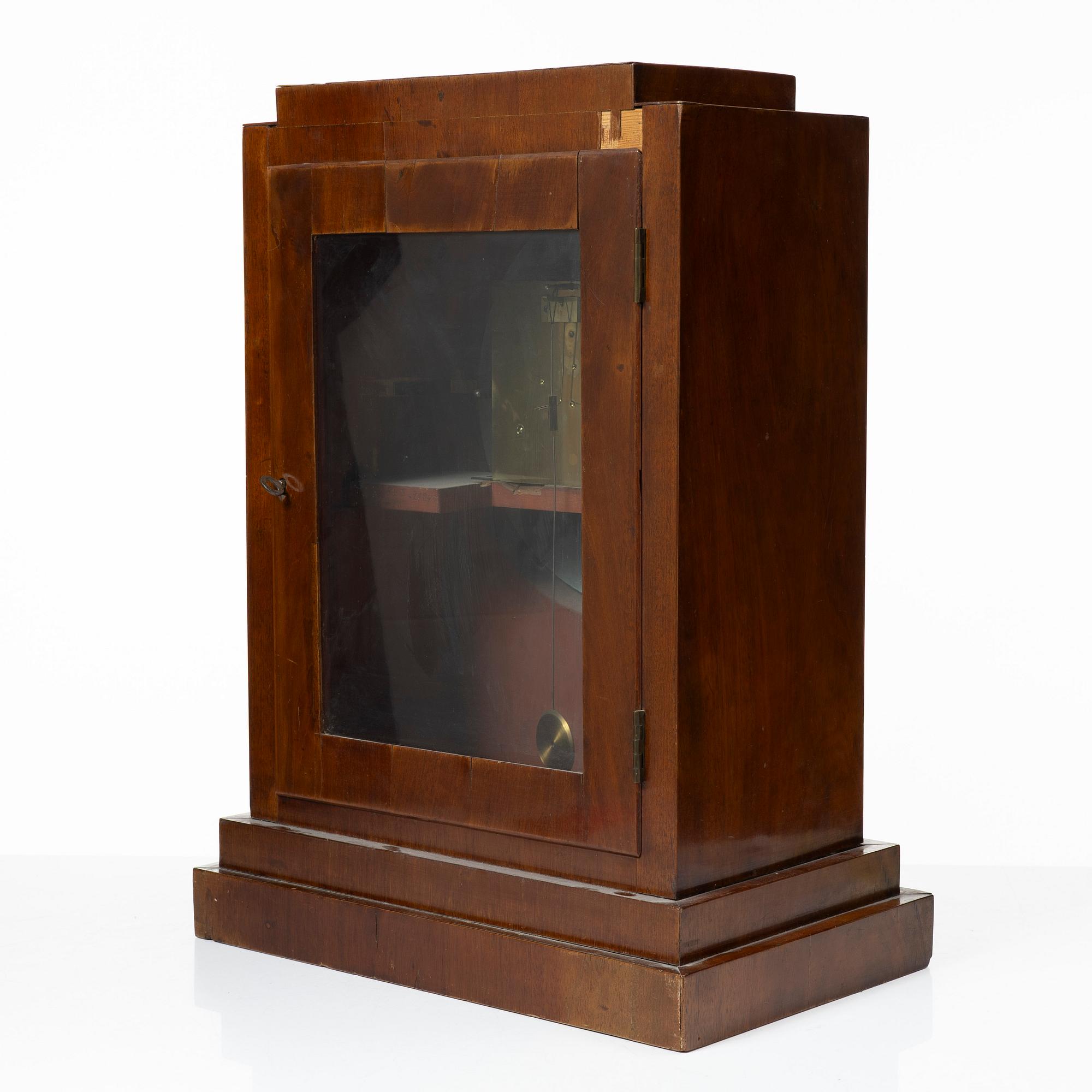 A table clock, the dial signed anders Moberg, Sweden, 19th century.