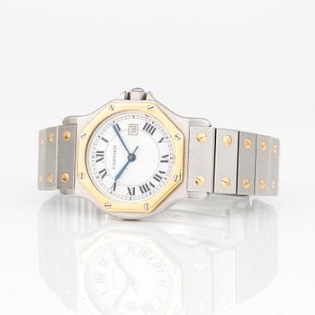 ARMBANDSUR, Santos de Cartier, stål och förgyllt stål.