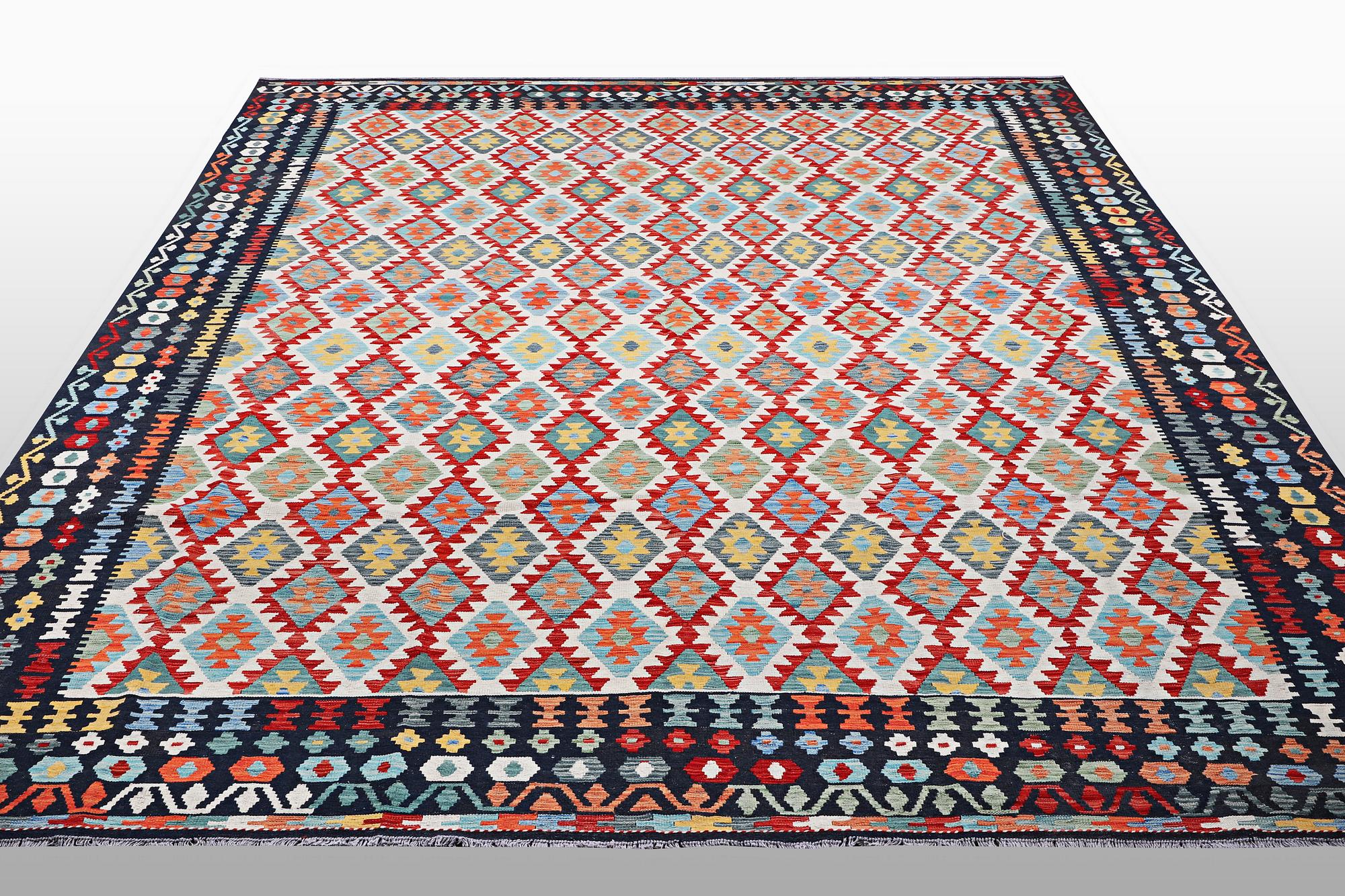 A carpet, Kilim, ca 398 x 316 cm.