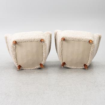 Swedish Modern, fåtöljer, ett par, 1940-tal.