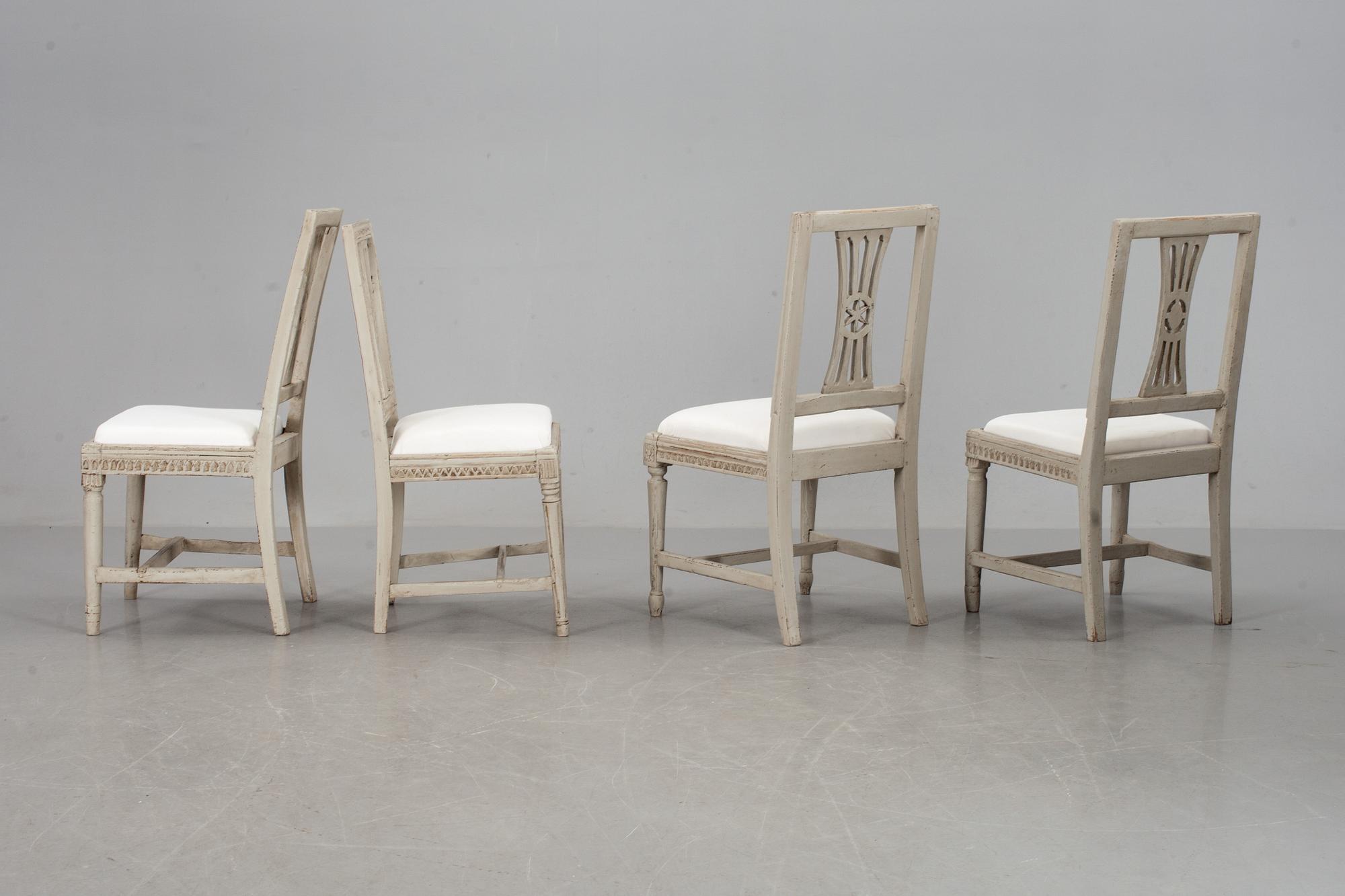 STOLAR, 4 st, gustavianska. 1800-tal.