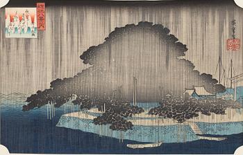 Ando Utagawa Hiroshige, efter, träsnitt, 1900-tal.