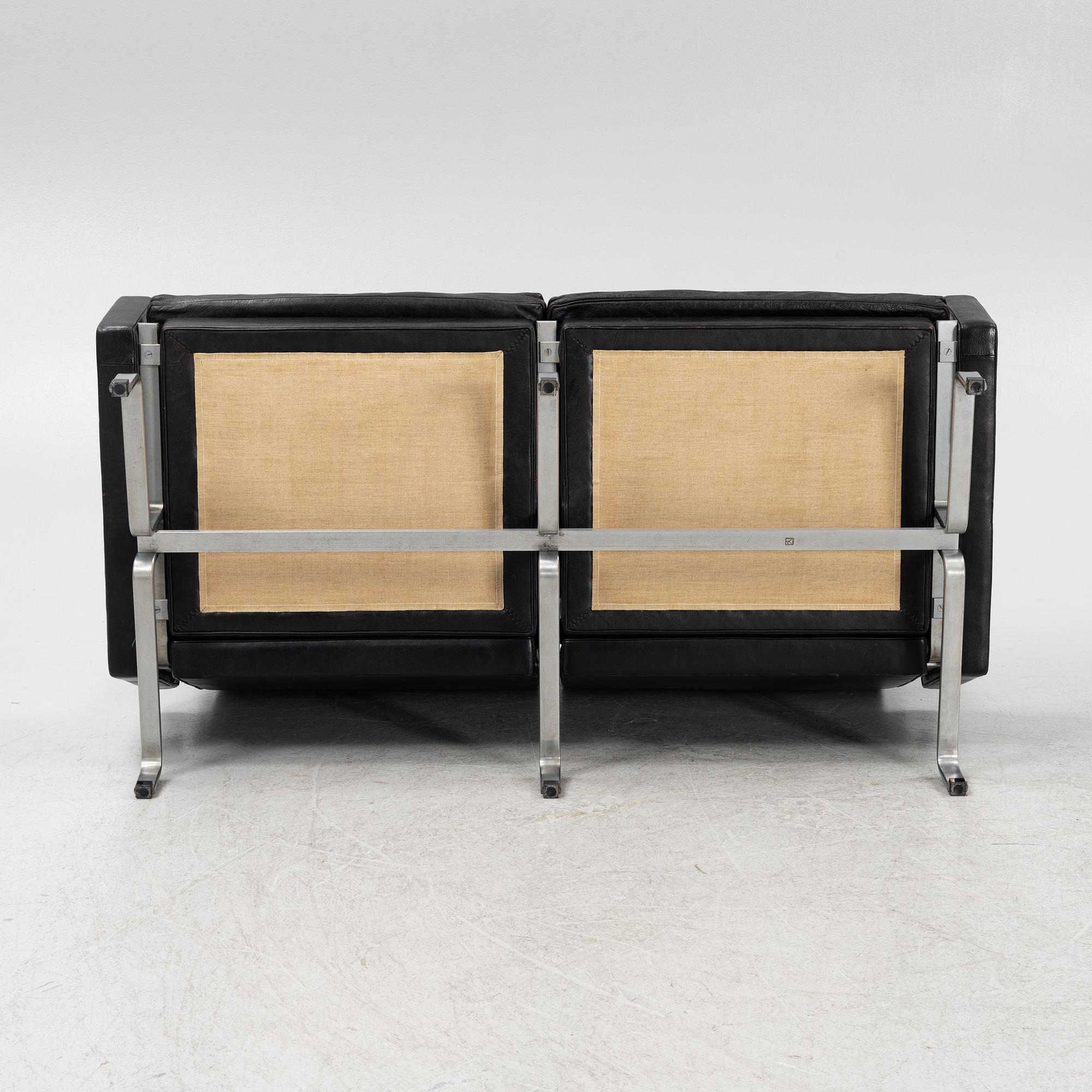 Poul Kjaerholm, a leather upholstered PK-31-2 sofa from E Kold Christensen, Denmark.