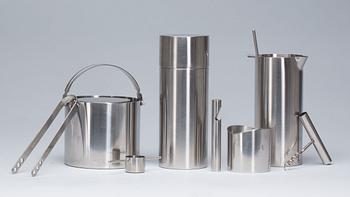 COCKTAILSET, 8 delar, Arne Jacobsen för Stelton, 1900-talets senare del.