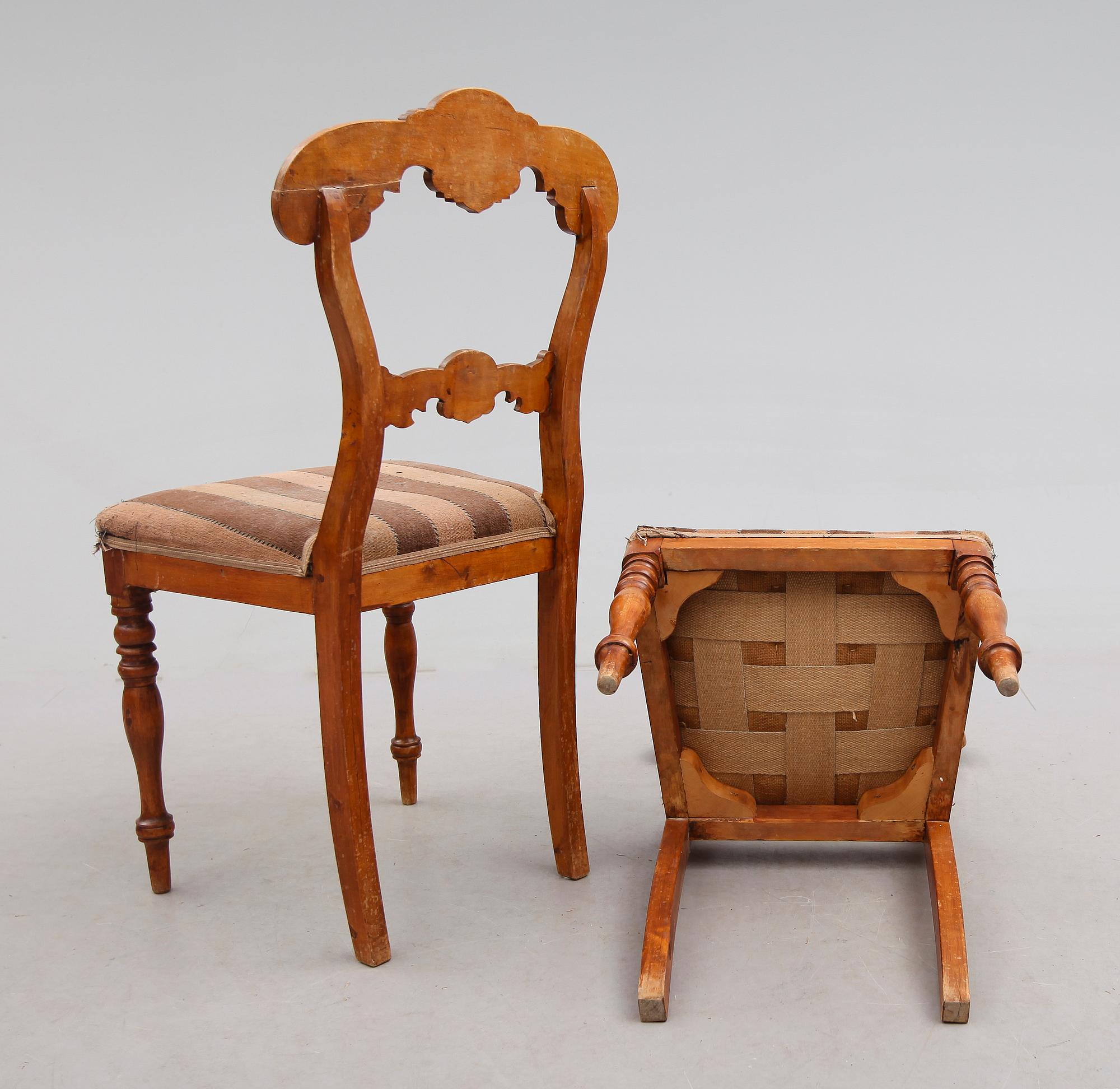 STOLAR, 6 st, Biedermeier, 1800-talet mitt.