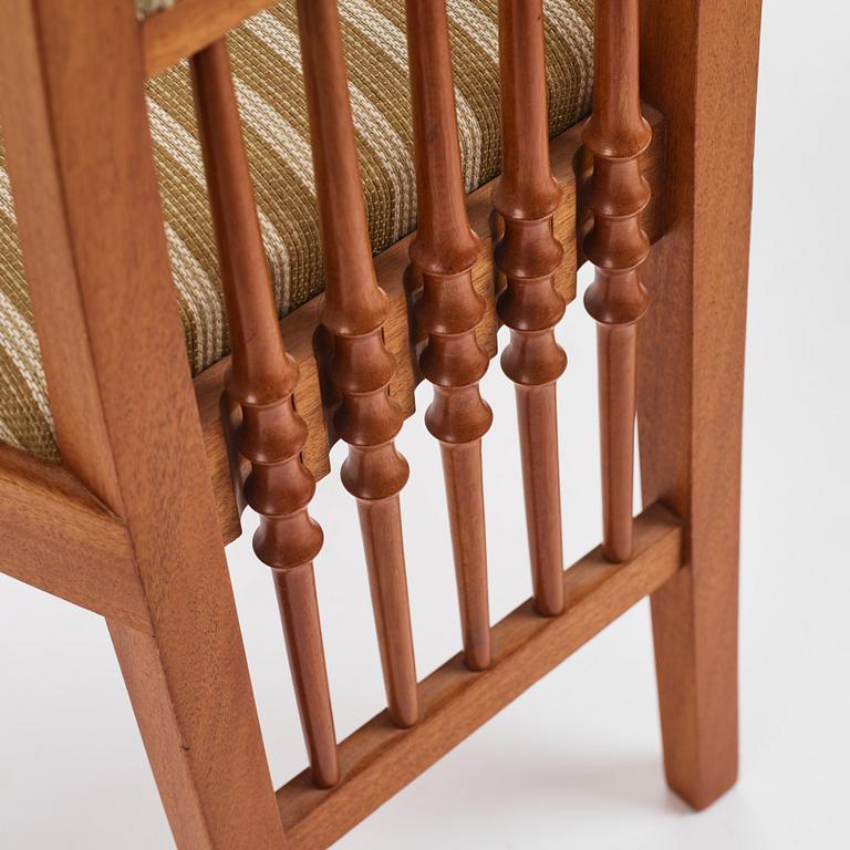 Otto Schulz, a pair of chairs, master carpenter Carl Thorsson, Gothenburg 1912.