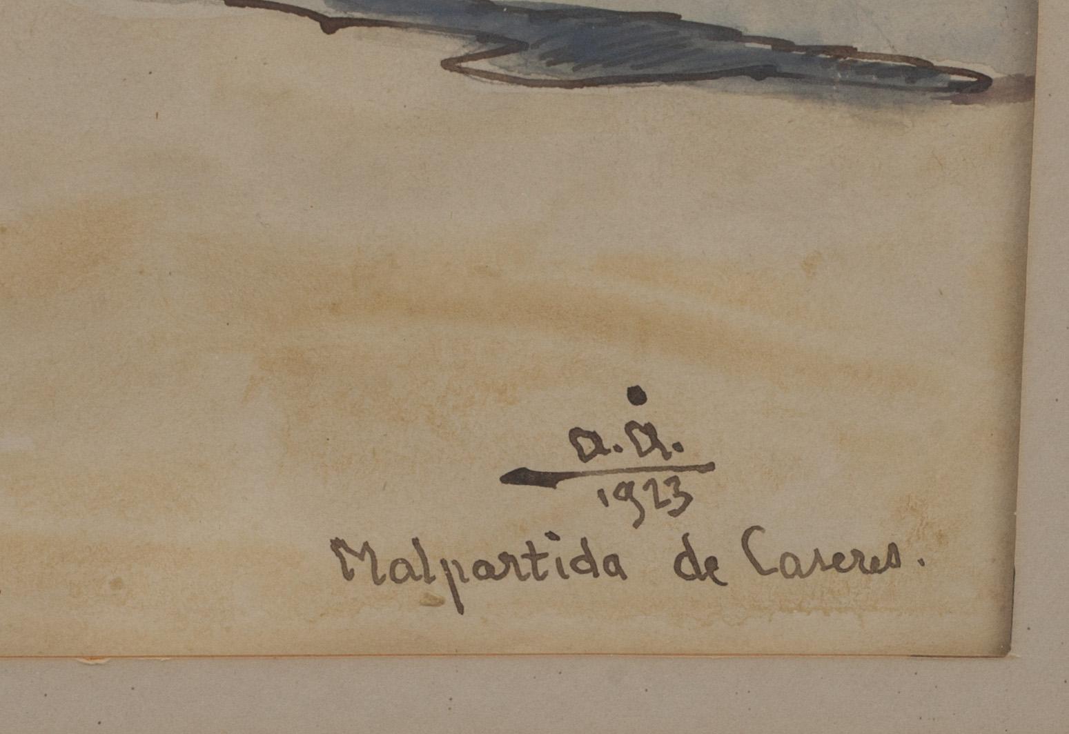 ACKE ÅSLUND, akvarell på papper, signerad och daterad 1923.