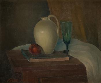 Väinö Hervo, olja på duk lagd på pannå, signerad och daterad -30.