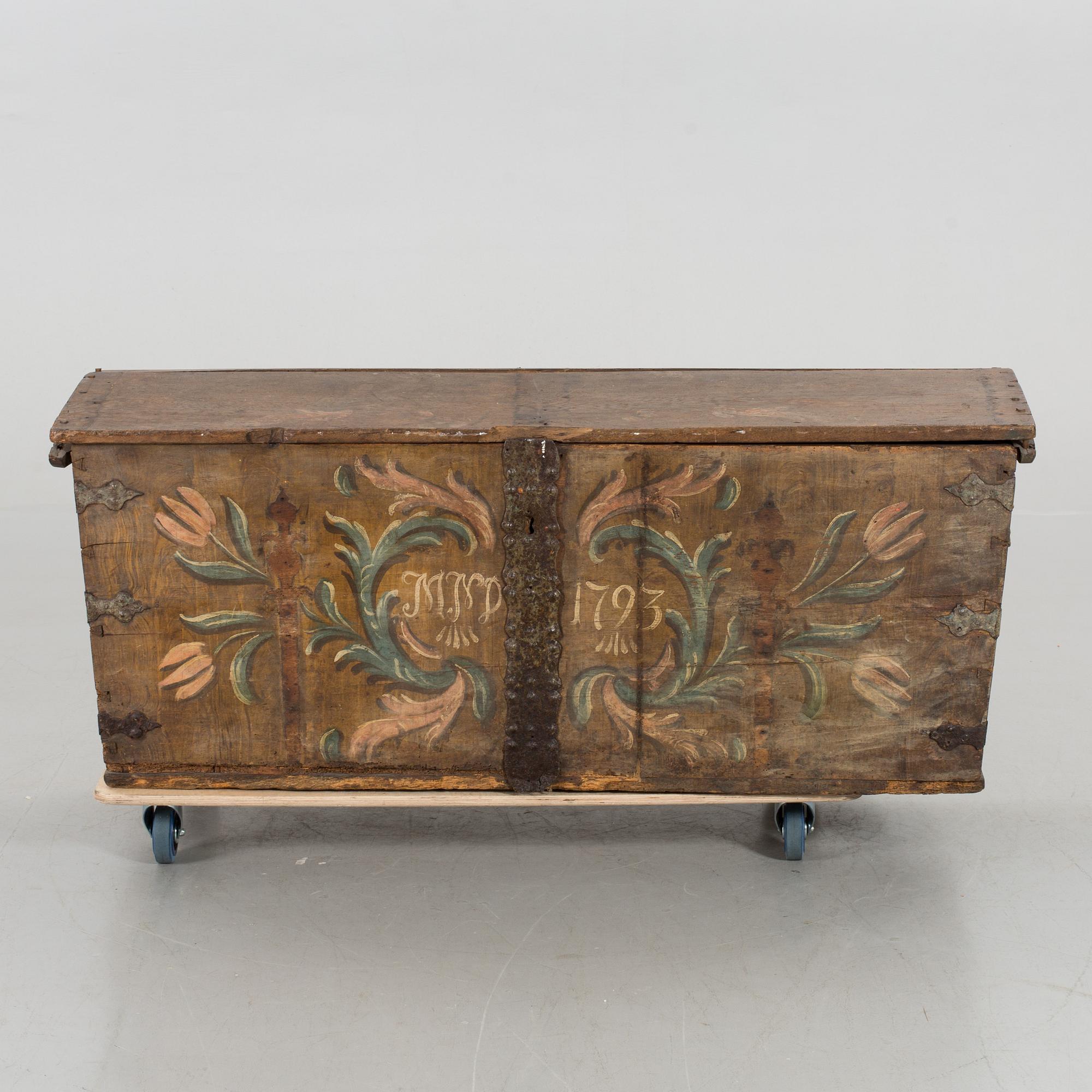 A CHEST FROM SKÅNE 1793. SWEDEN.
