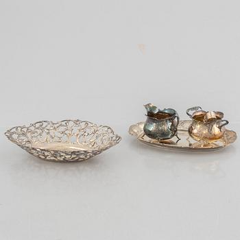 Parti silver, 5 delar, bl.a. GEWE, Malmö 1973.