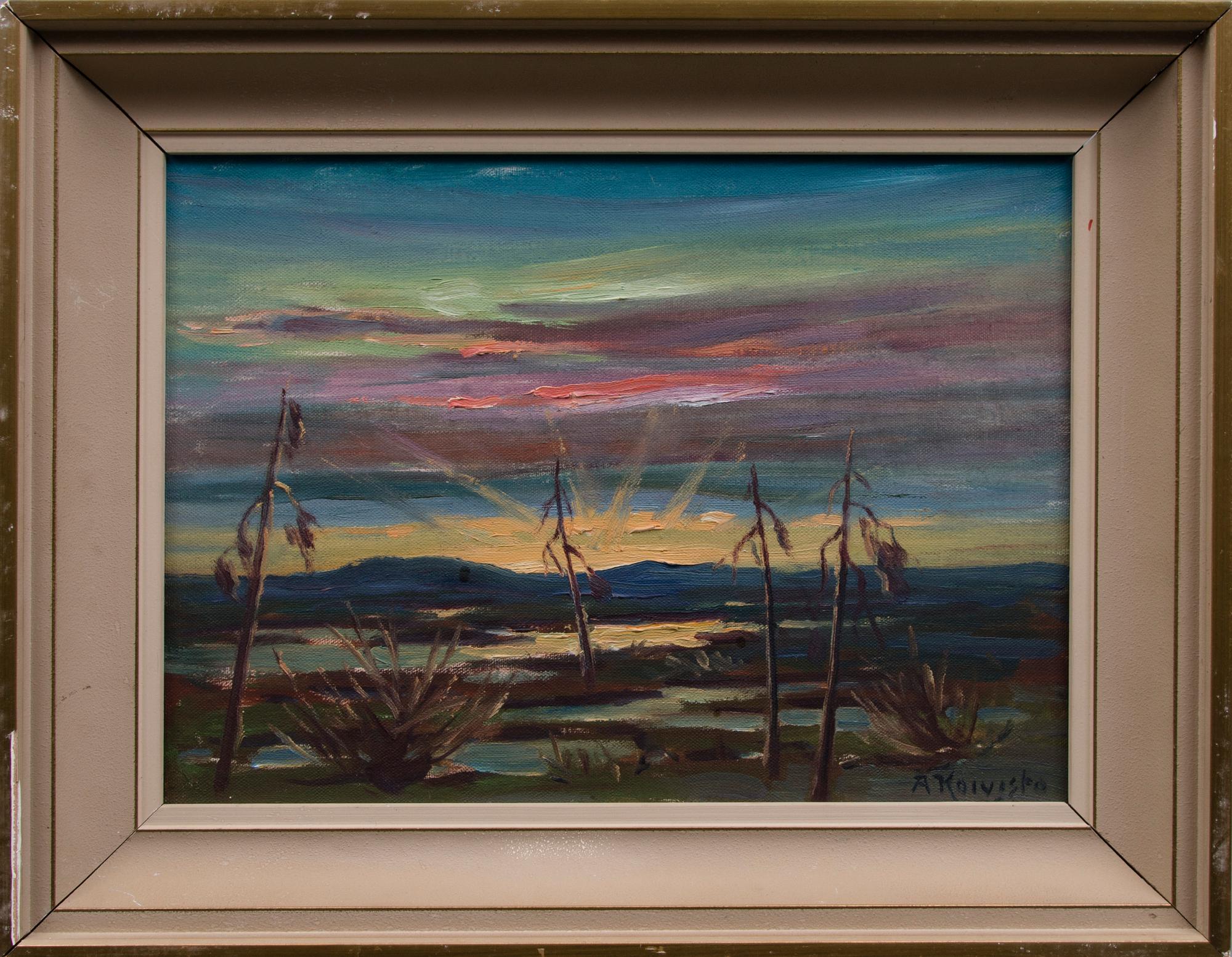 AUKUSTI KOIVISTO, olja på duk, signerad.