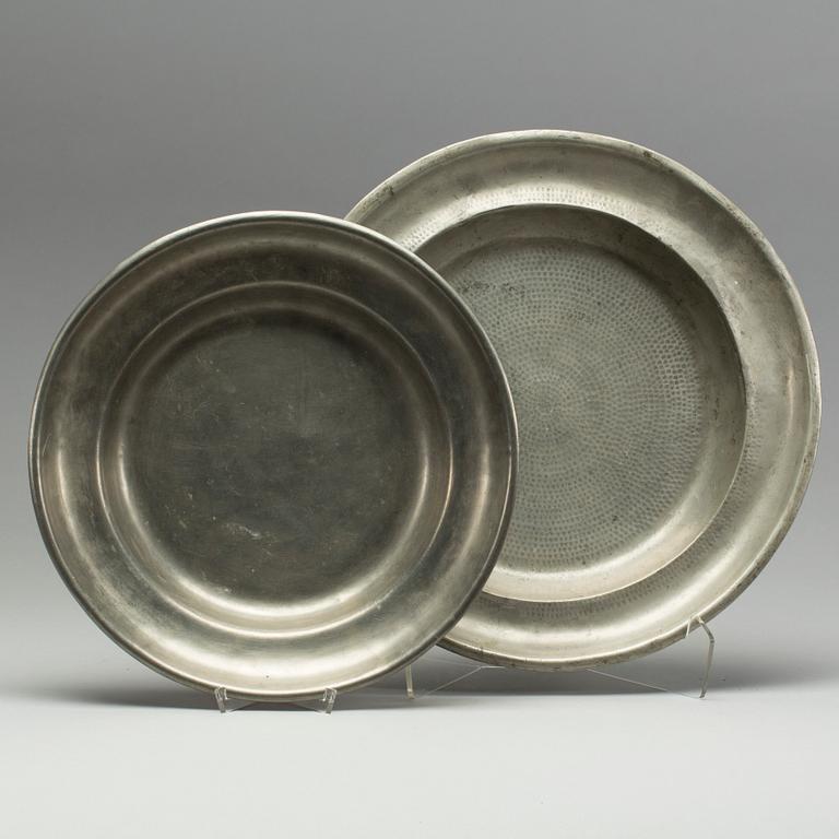 FAT, tenn, 2 stycken 18/1900-tal.