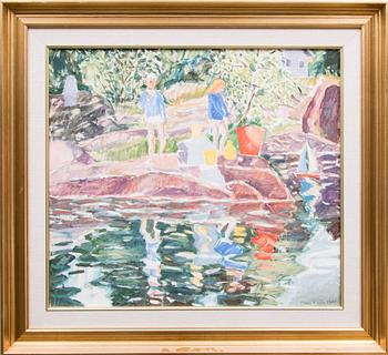 INARI KROHN, olja på duk, signerad och daterad 1985.