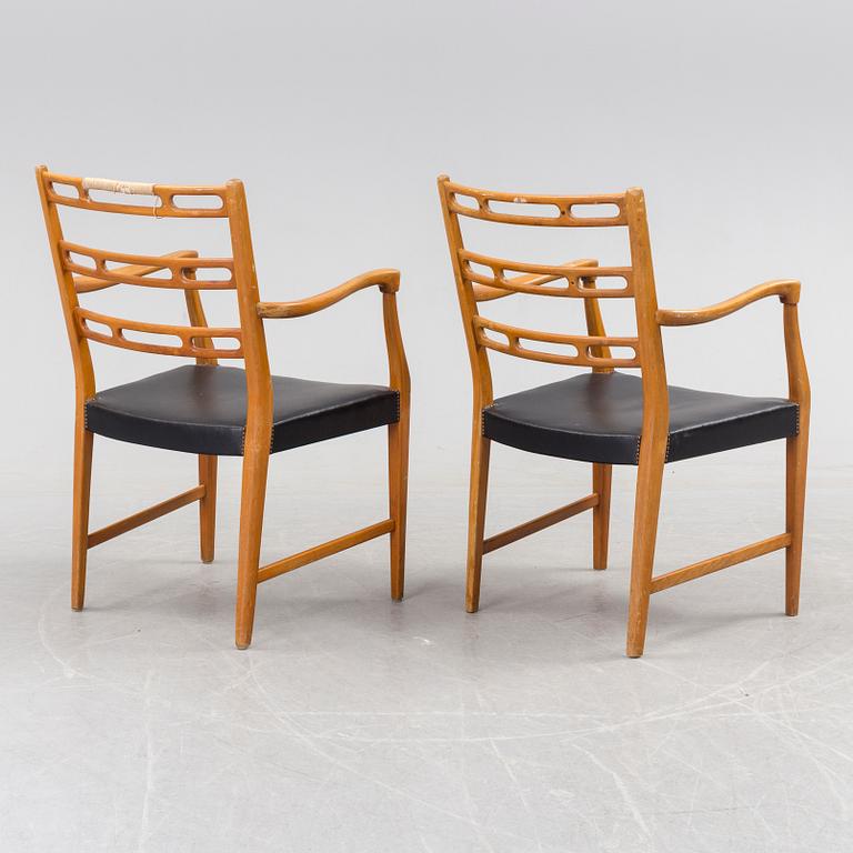 Four second half of the 20th century chairs.