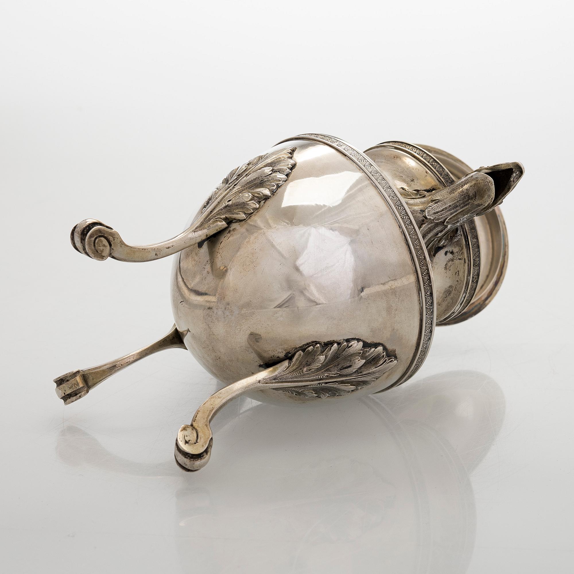 A silver teapot, Martin Mayer, Germany presumably 1888-1890s.