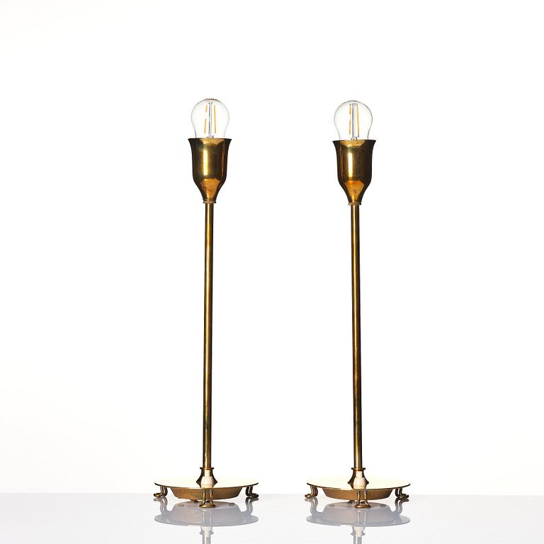 Josef Frank, a pair of table lamps model "2552", Firma Svenskt Tenn, Sweden.