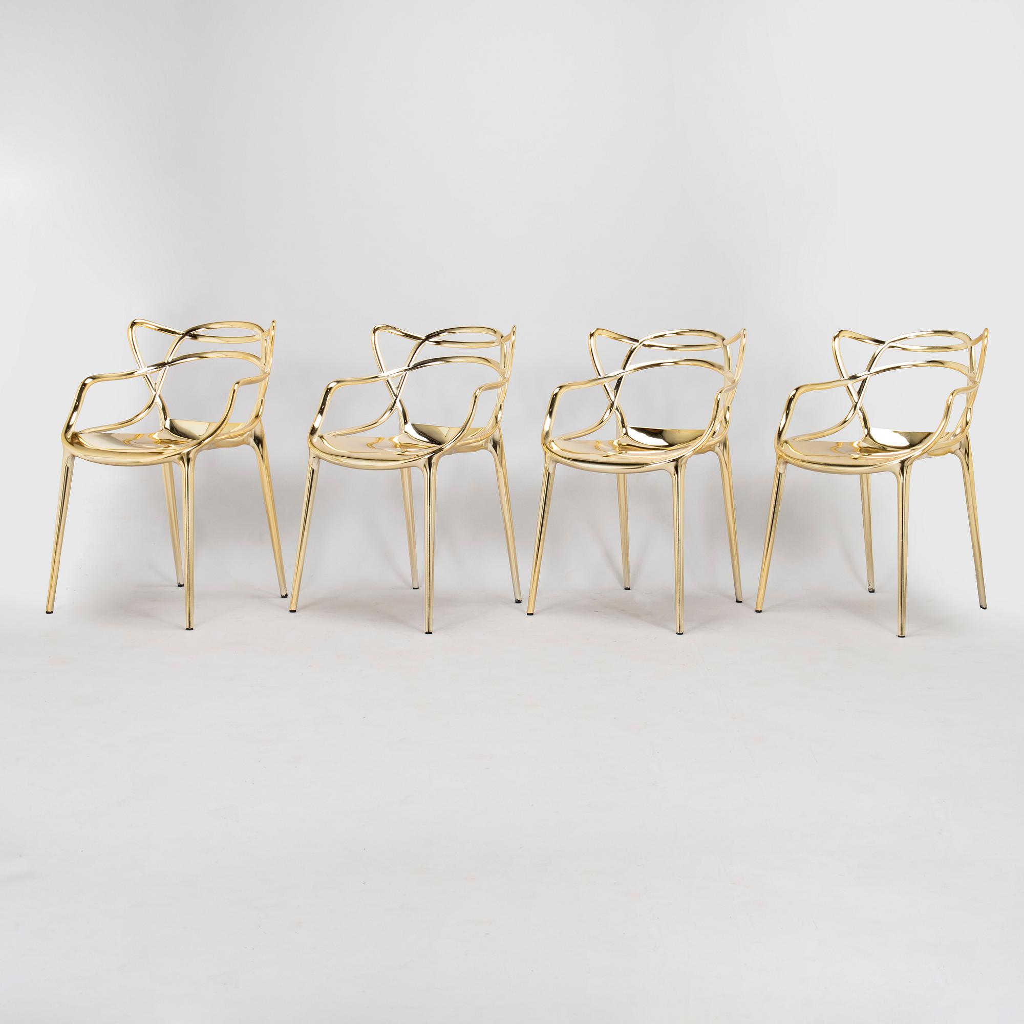 Philippe Starck & Eugeni Quitllet, stolar, 4 st, "Masters" Kartell, Italien.
