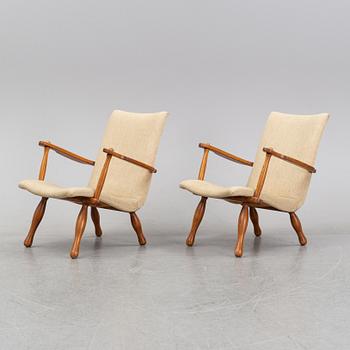 A pair of 1940's Swedish Modern easy chairs.