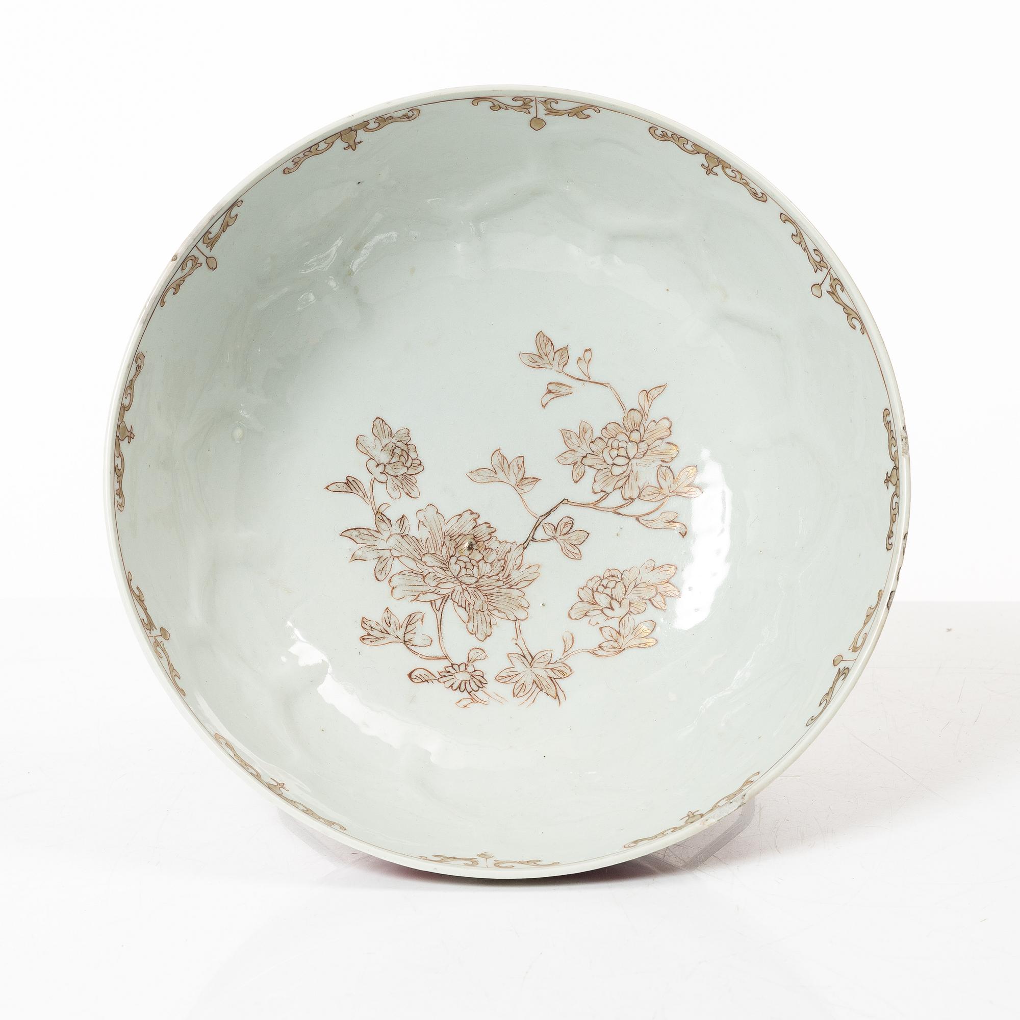 Skål, kompaniporslin, Kina, Qingdynastin, 1700-tal.