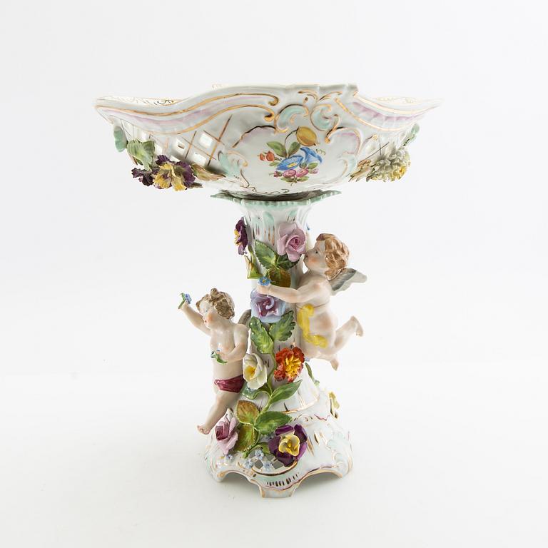 Two  bowls Rococo style Dresden Germany porcelain mid-20th century.