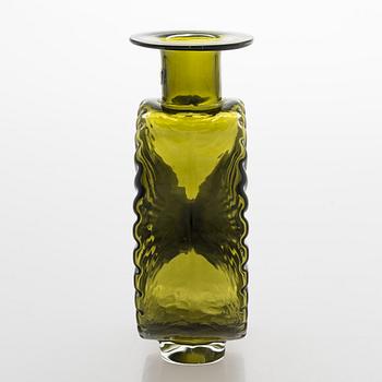 Helena Tynell, flaska/vas, glas, "Aurinkopullo" (Solflaskan), Riihimäen Lasi, 1960/70-tal.