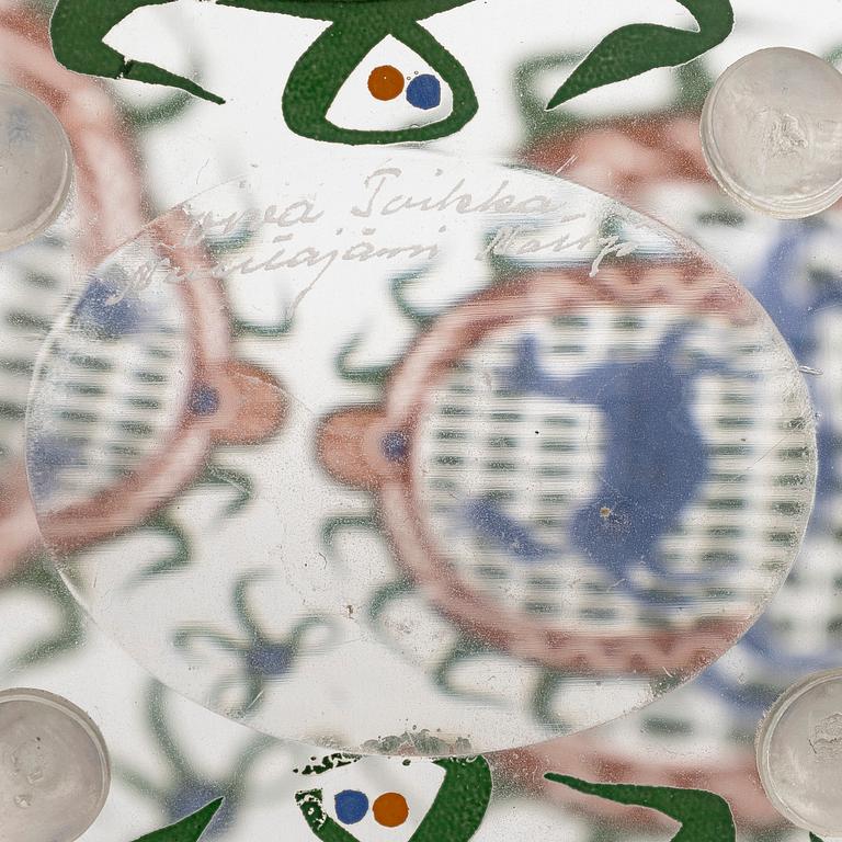 Oiva Toikka, skulptur /dekorationsägg,  signerad Oiva Toikka Nuutajärvi Notsjö.