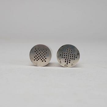 WIWEN NILSSON, silver, ett par, SALT OCH  PEPPARSTRÖARE, Lund, 1960-1961.