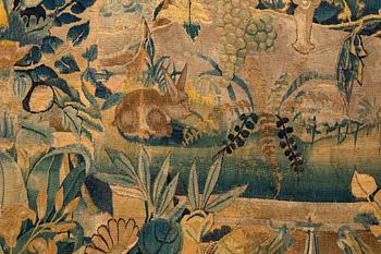 A tapestry, "Feuilles de choux", tapestry weave, third quarter 16th century, Flanders, probably Audenarde.