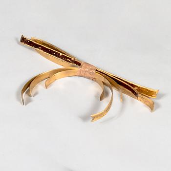 Ferdinand Barbedienne, A signed and gilded bronze chandelier from second half of the 19th century. Height 115 cm.