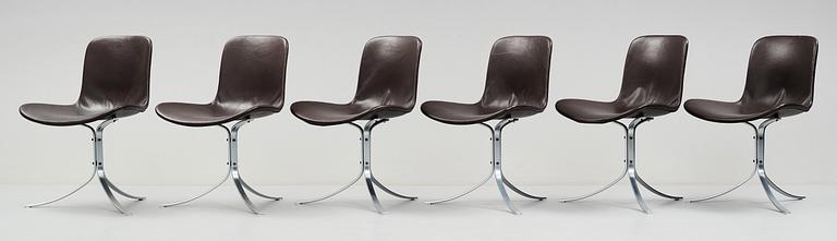 Poul Kjaerholm, stolar 6 st "PK9", E Kold Christensen, Danmark.