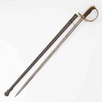 Saber, Swedish m/1893 for cavalry officer, with scabbard.