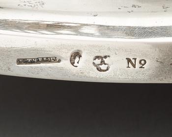 A Swedish 18th century silver cruet-set, makers mark of Pehr Zethelius, Stockholm 1795.