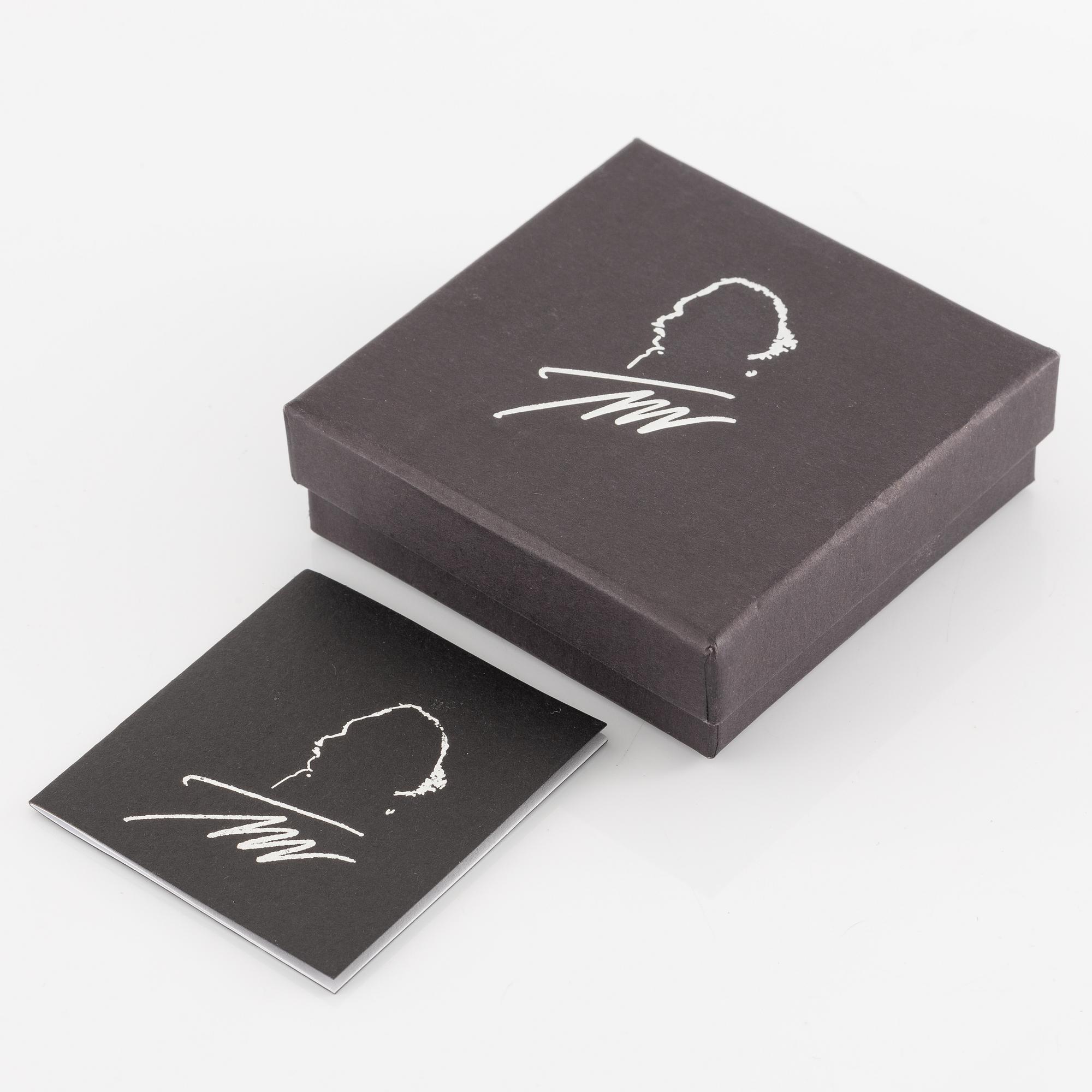 Tapio Wirkkala, a pair of earrings "Moon Crescent", sterling silver, for Kultakeskus.