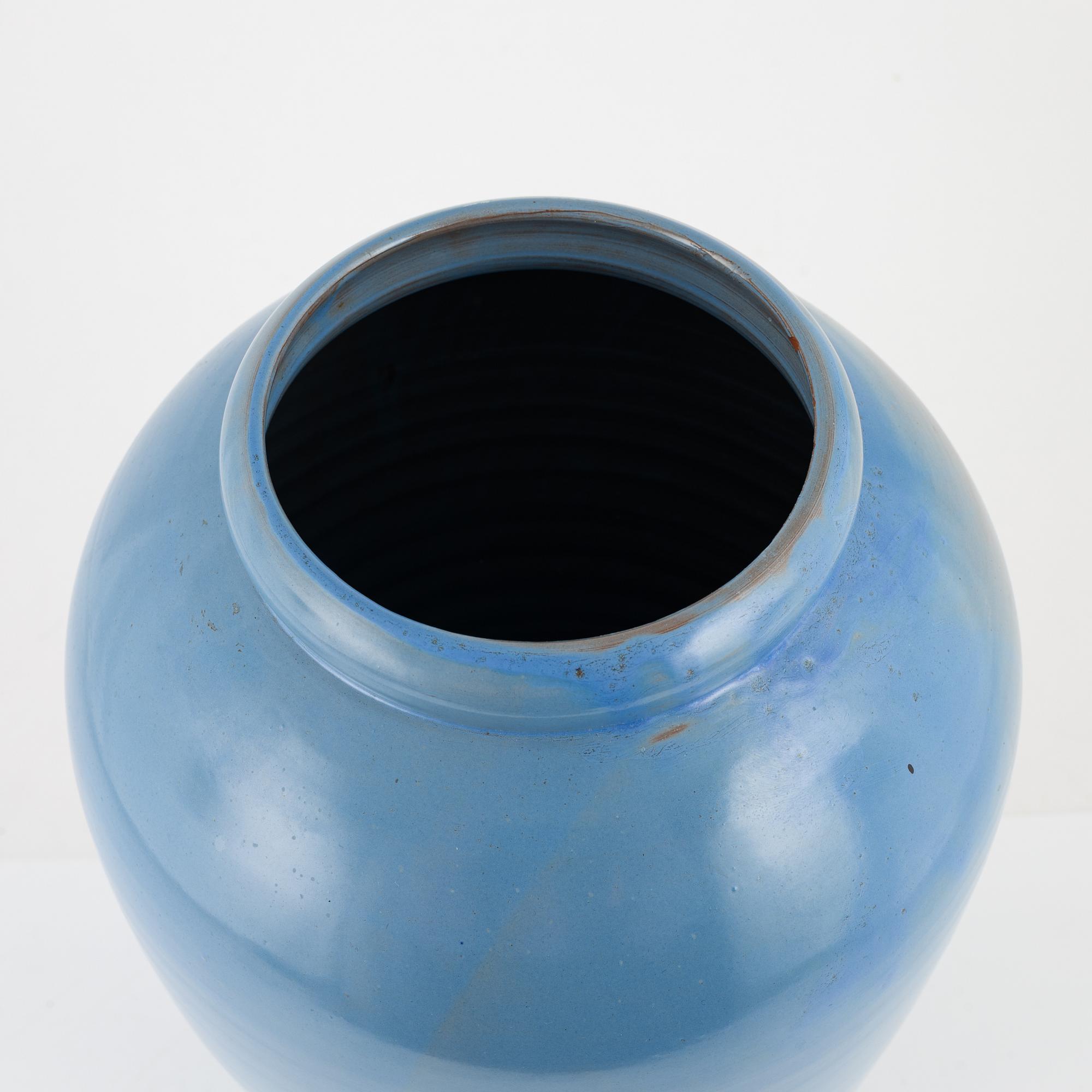 A earthenware floor vase, Nittsjö mid 20th century.