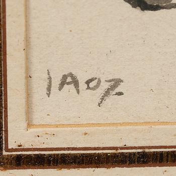 IVAR AROSENIUS, tusch, monogramsignerad och daterad -07.