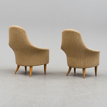 KERSTIN HÖRLIN-HOLMQUIST, a pair of 'Stora Adam' easy chairs from Nordiska Kompaniet.