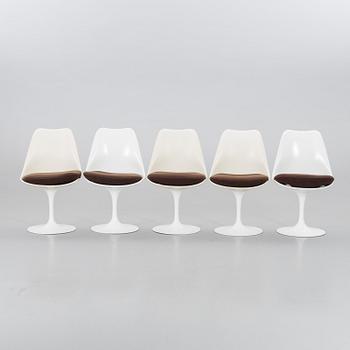 EERO SAARINEN, a set of five Tulip chairs.