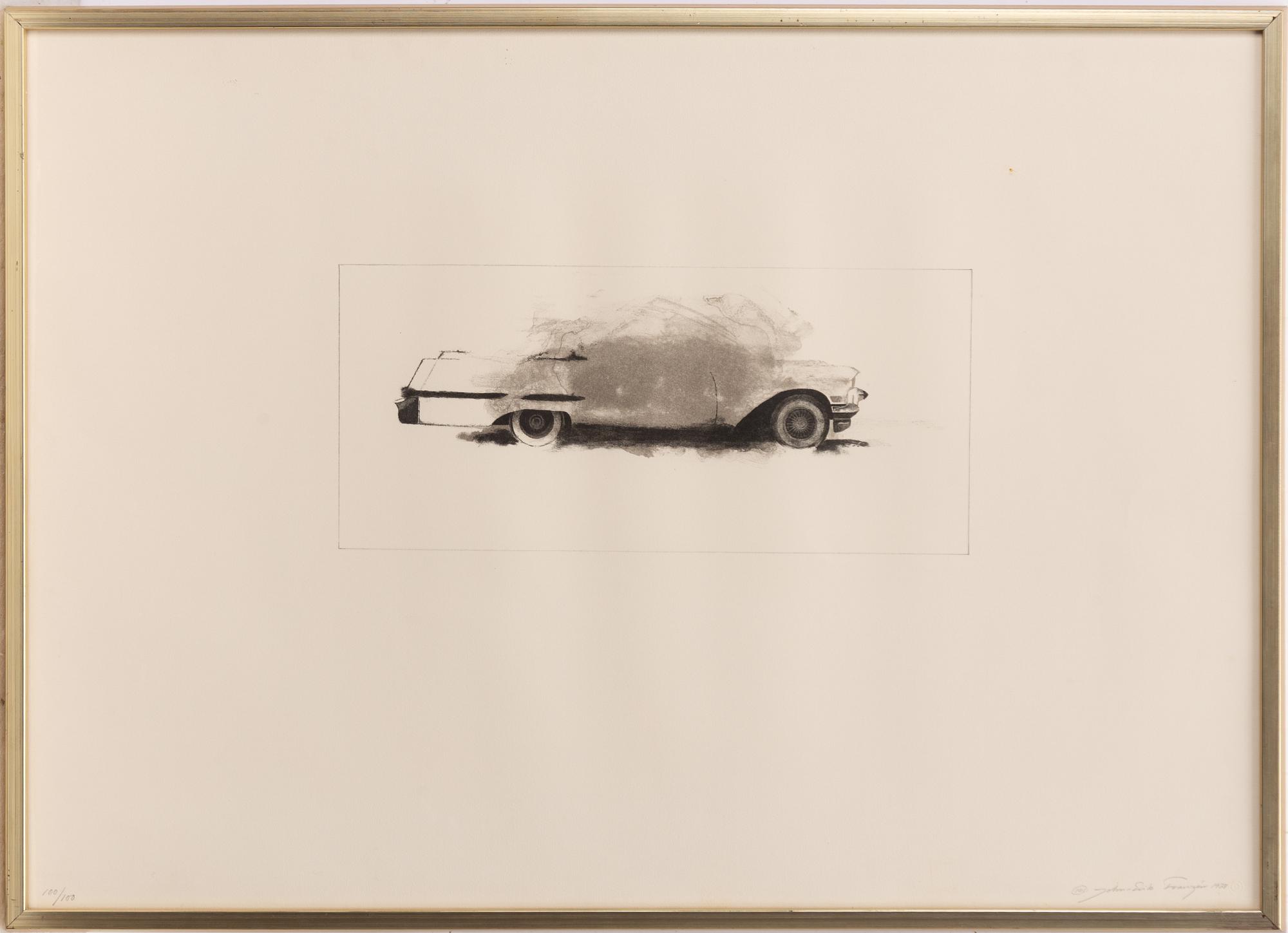 John-E Franzén, 4 lithographs from the suite “The White Cadillac”.