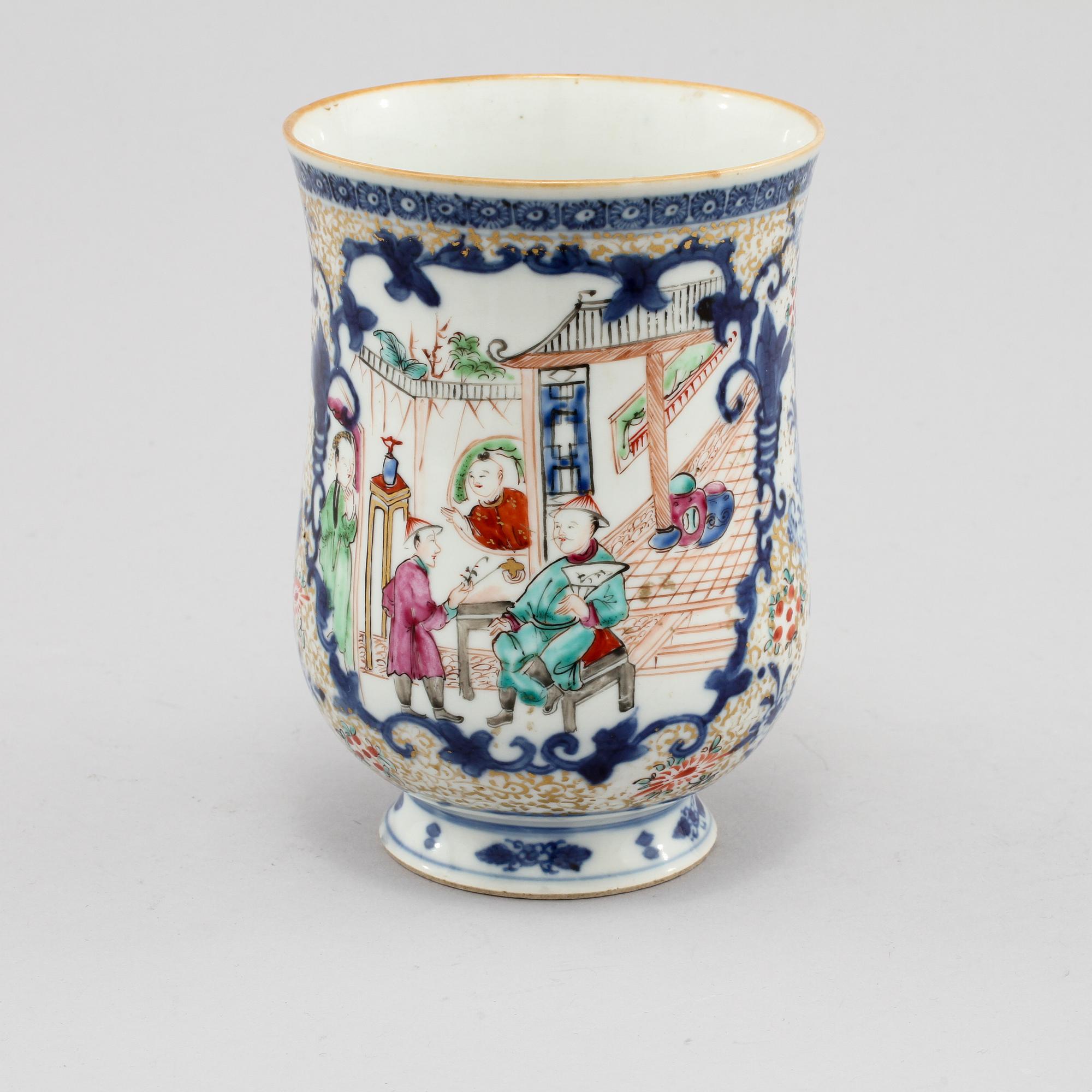 MUGG, porslin, Kina, Qianlong (1736-95).