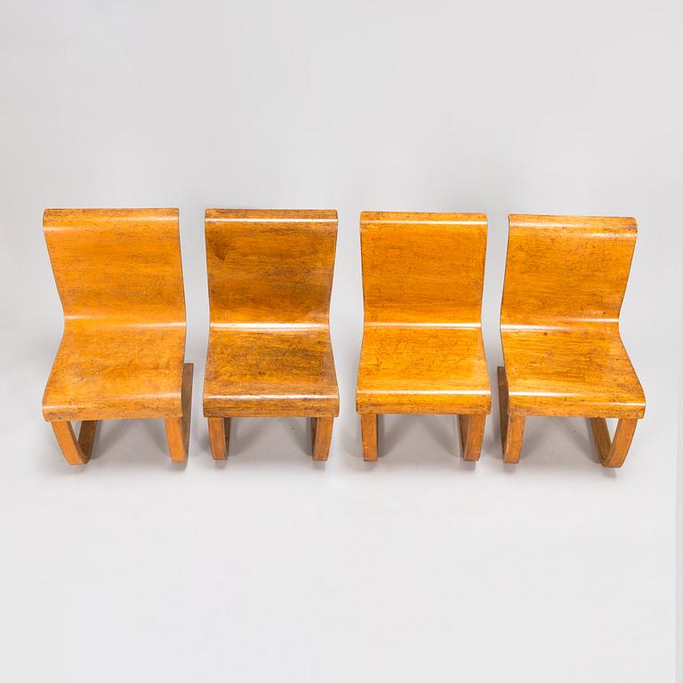 Alvar Aalto, four 1930's '22' chairs for  O.Y. Huonekalu-ja Rakennustyötehdas A.B.
