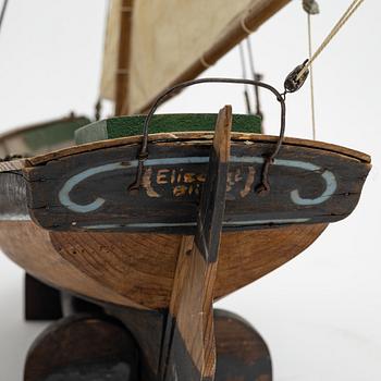 A boat model, "Elisabet Blidö", mid/second half of the 20th century.