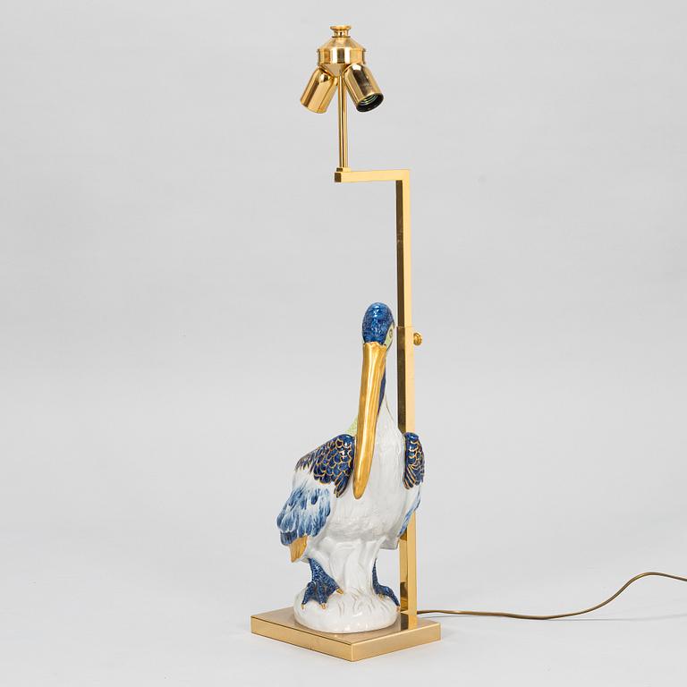 Tablelamp, model 2181 for Societa Porcellane Artistiche, Italy latter half of 20th century.